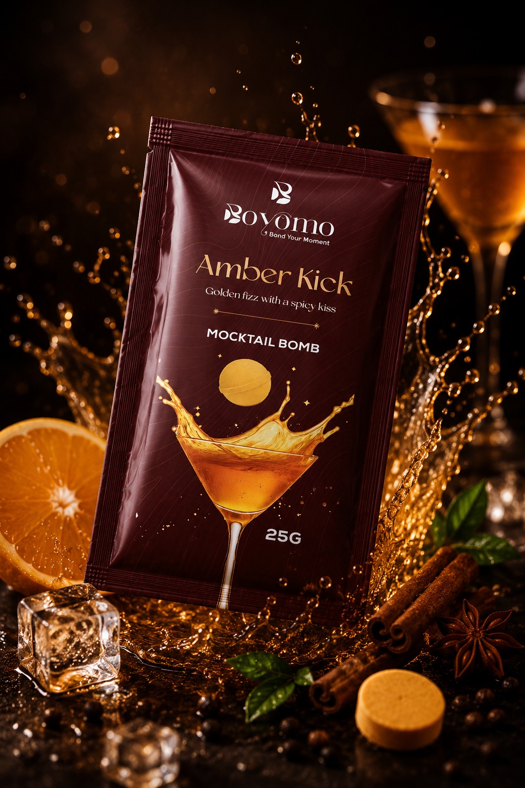Amber Kick Mocktail Bomb